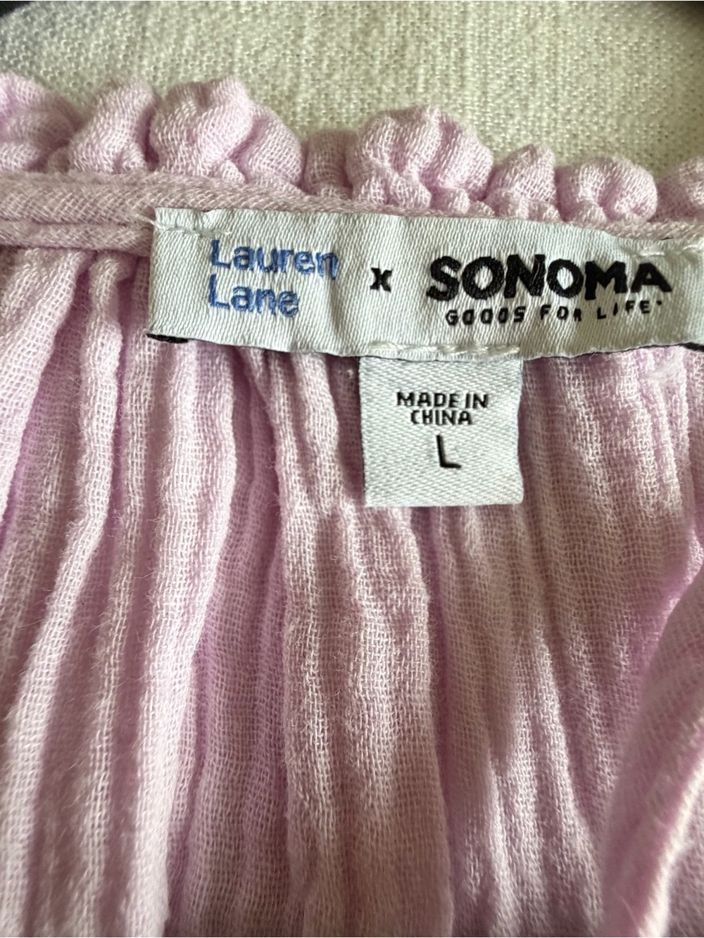Sonoma Goods For Life Dress Womens L Purple Cotton Ruffle Maxi Boho Sundress - Picture 7 of 9